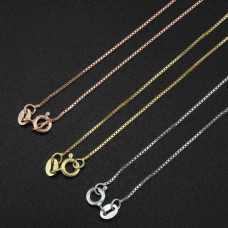 925 sterling silver box Chain Necklace DIY Supplies Findings